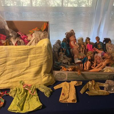 Vintage Barbie Dolls and Clothes Assortment 