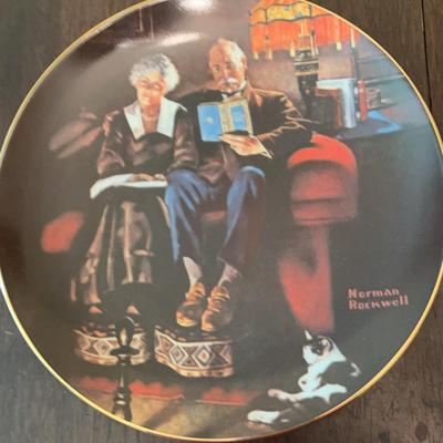 Norman Rockwell Evening’s Ease Plate #15523J Knowles