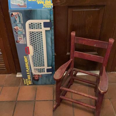 Bed Rail And Kids Rocking Chair 