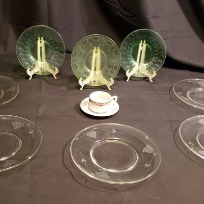 Vintage Cambridge Clear Magnolia Luncheon Plates Set of 5 and More