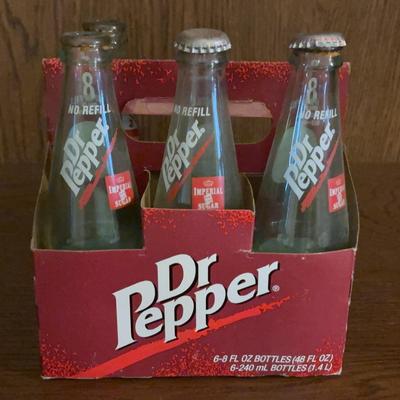 Dr. Pepper Bottles And Cardboard Carrier From Dublin, TX