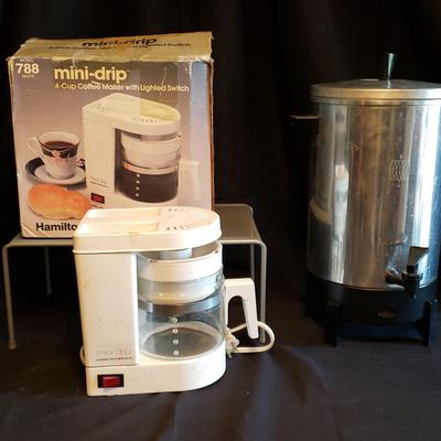 Hamilton Beach Mini Drip and West Bend Automatic Coffee Makers (Stand Not Included)