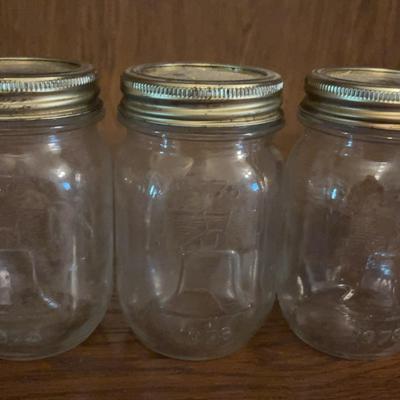 Vintage Mason Jars Set Of 3