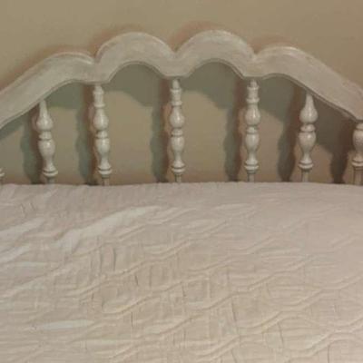 Twin Bed With White Headboard #1