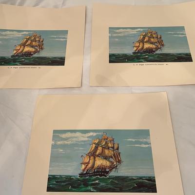 U.S. Frigate Constitution (3) Prints 