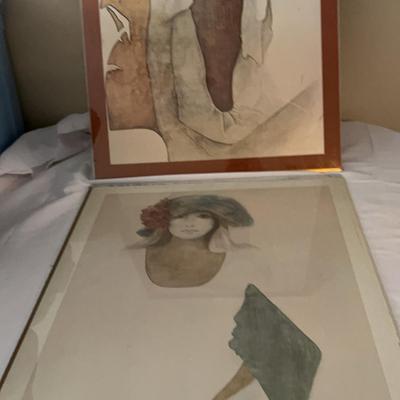 (2) Unframed  Prints By Rosamond 1970’s