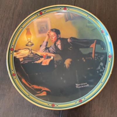 Norman Rockwell A Young Man’s Dream Plate #3454K Knowles