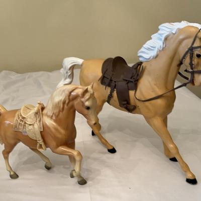 Louis Marx Johnny West “Flame” Horse & Breyer Palomino 