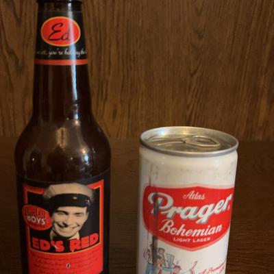 Rare Atlas Prager Bohemian Light Lager Can And Ed’s Red Pale Ale (both empty)