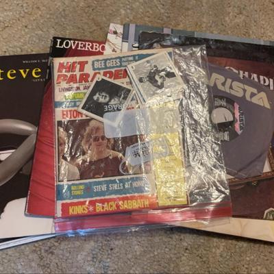 Vinyl Records And Magazine 