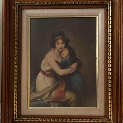 Self Portrait Framed Print With Julie By Elizabeth Vigee Le Brun 