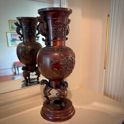 One of two late 1800s Chinese vases