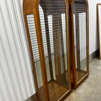 Golden Oak Curio Lighted Cabinets 