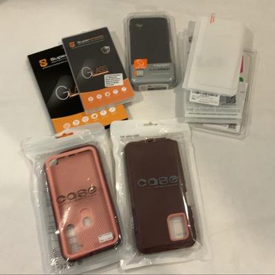 Lot Of Cell Phone Cases And Glass Screen Protectors 