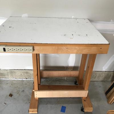 Homemade Rolling Work Table
