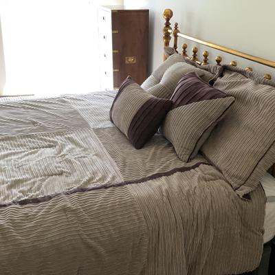 Bed Frame And Headboard - Possibly Brass