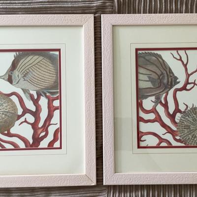 Pair Of Fish And Coral Prints 