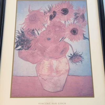 Framed Poster Van Gogh “Sunflowers”