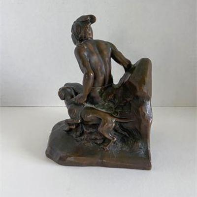 Jennings Brothers Bronze Indian Scout Dog Bookend .jpg