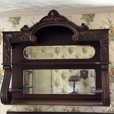 Antique Victorian Mantel Wall Display Mirror.jpg