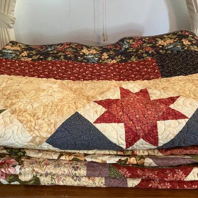 2 Full-Size Handmade Quilts