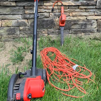 Black & Decker Edger, Black & Decker Hedge Trimmer, and 1 Extension Cord
