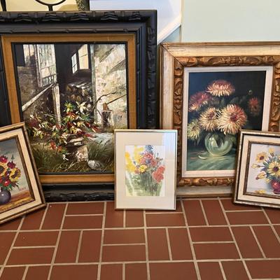 5 Original Signed Paintings 