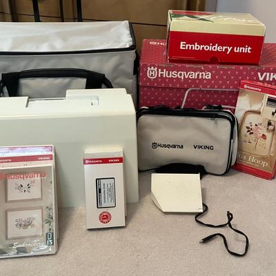 Husqvarna Viking Rose Sewing Machine and Accessories