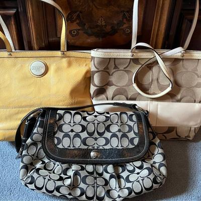 3 Coach Purses (Some Damage, See Comments)