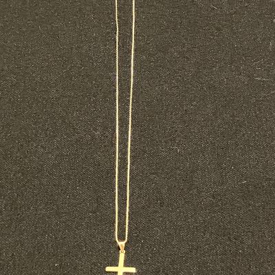 20" 14K Necklace with 14K Cross