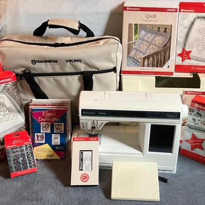 Husqvarna Viking Designer 1 Sewing Machine (Missing Cord) and Accessories