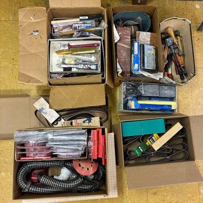 Bauer palm sander sandpaper and scraping tools