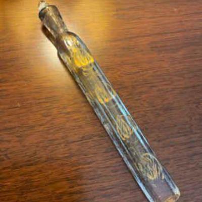Victorian lachrymatory tear catcher lay down perfume bottle