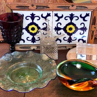 Murano glass bowl other collectibles