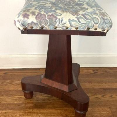 Antique rosewood adjustable height piano stool