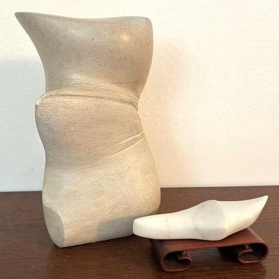 Abstract carved stone sculpture
