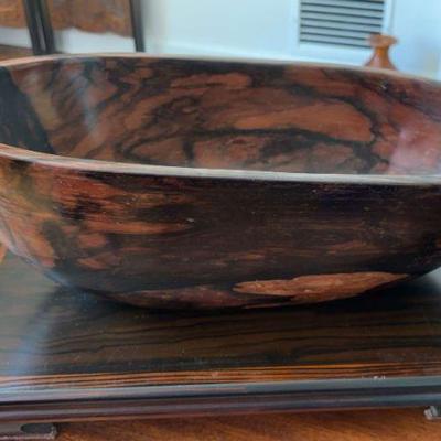 Carved hardwood bowl gorgeous