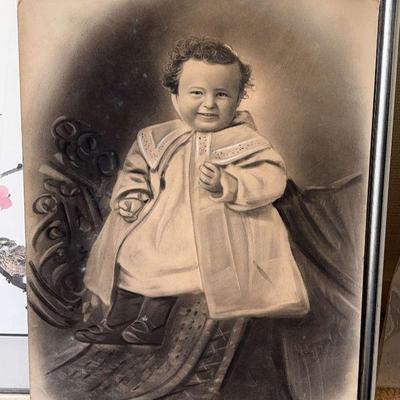Antique painting of a child