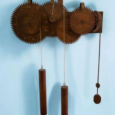Wooden gear clock