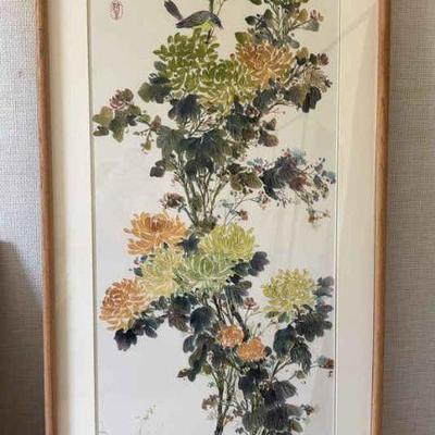 1987 lucy liu signed original watercolor
