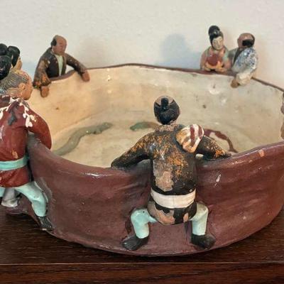 Japanese sumida gawa pottery bowl