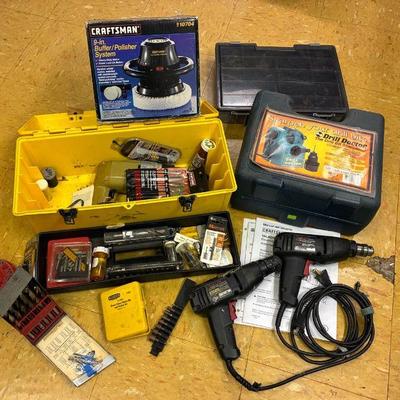 Craftsman drills drill bit sharpener and car buffer