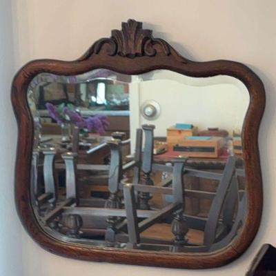 Vintage bentwood framed mirror