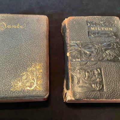 Antique books milton dante