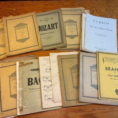 Bach brahms and chopin antique sheet music