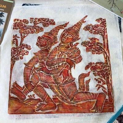 Five thai temple rubbings