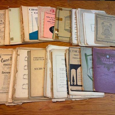 Chopin schubert, schumann, handel antique sheet music