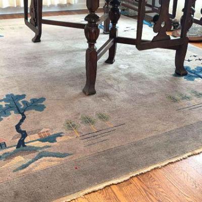Vintage chinese wool rug