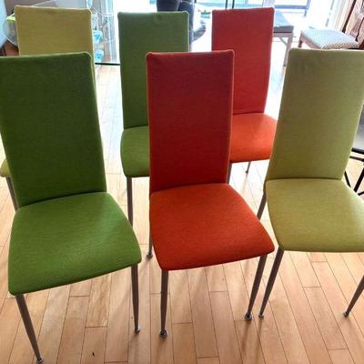 6 ims srl italian mid century style dining room chairs