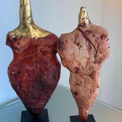 Abstract sculptures human forms"